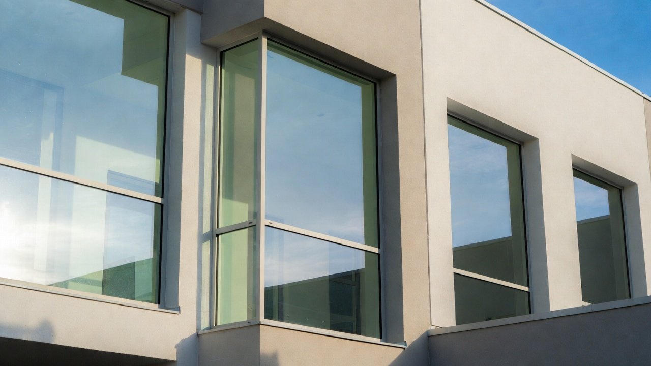 Before/after residential window cleaning