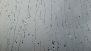 Water on glass, close detail